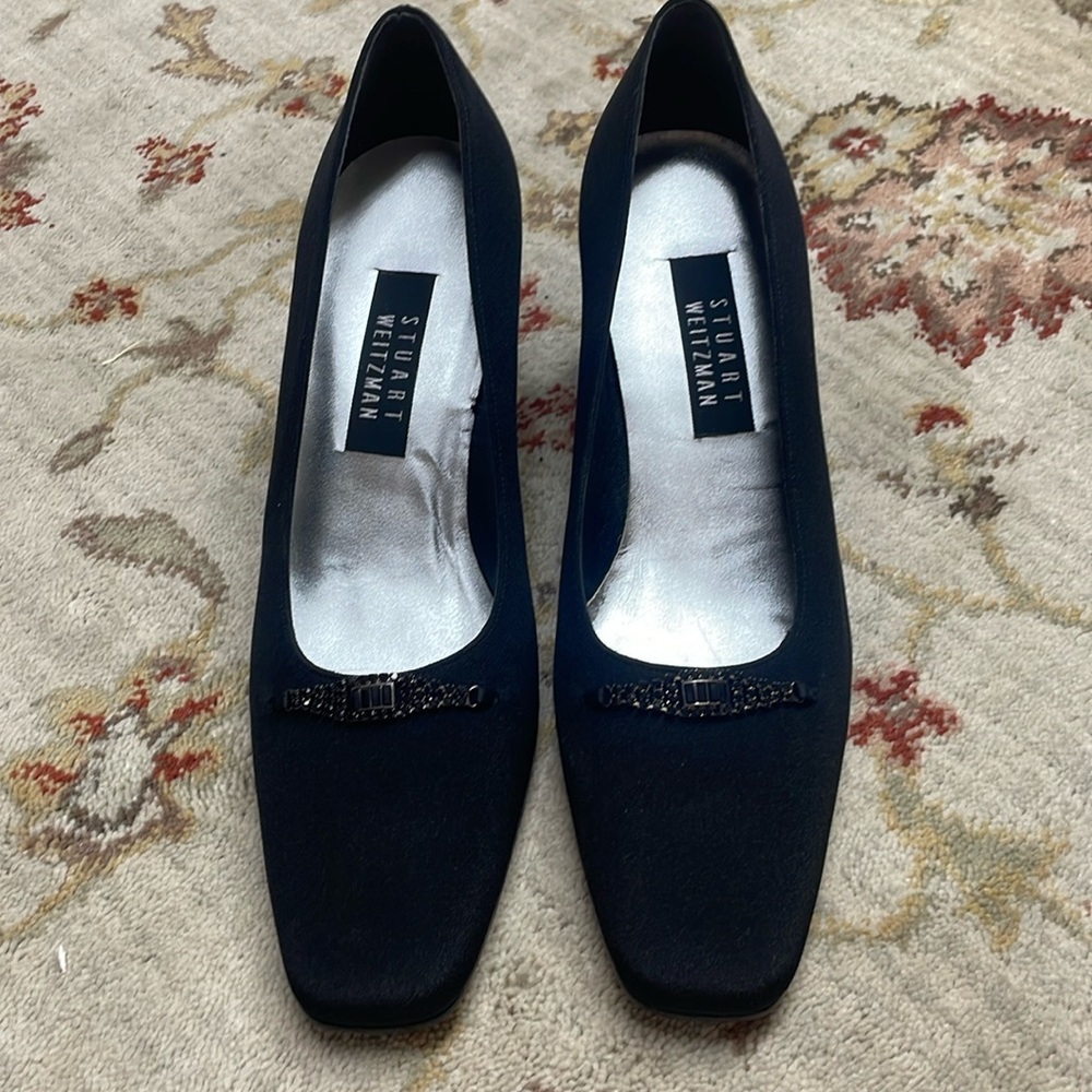 Stuart Weitzman baton black peau
